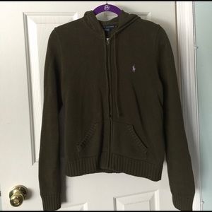 Ralph Lauren Hooded Cardigan Sweater - Size L